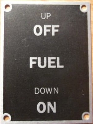 AERONCA 7AC STYLE COCKPIT INTERIOR PLACARDS - Image 2