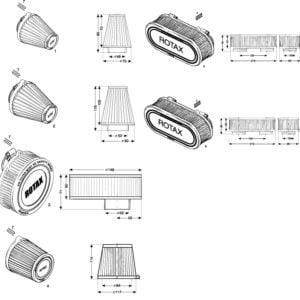 ROTAX 503 | 582 UL ENGINE AIR FILTER (SINGLE/DOUBLE) PARTS