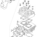 ROTAX 447 UL ENGINE CYLINDER, CYLINDER HEAD AND INTAKE MANIFOLD: 1-CARB. CONFIGURATION PARTS