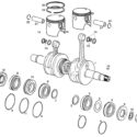ROTAX 582 UL 99/17 ENGINE CRANKCASE | MAIN BEARINGS | PISTONS PARTS