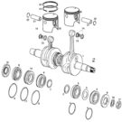 ROTAX 582 UL 99/17 ENGINE CRANKCASE | MAIN BEARINGS | PISTONS PARTS