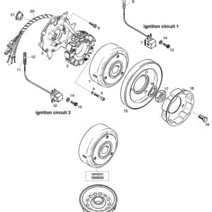 ROTAX 582 UL ENGINE DUCATI MAGNETO-GENERATOR 12V 170W | STARTING PULLEY