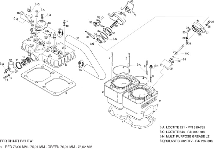 ROTAX 618 UL ENGINE CYLINDER | CYLINDER HEAD | EXHAUST VALVE PARTS