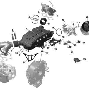 ROTAX 912iS INTAKE MANIFOLD | AIRBOX | THROTTLE BODY SOCKET