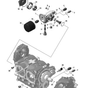 ROTAX 912iS OIL PUMP ASSEMBLY | OIL FILTER | OIL TEMPERATURE SENSOR | OIL PRESSURE SENSOR PARTS