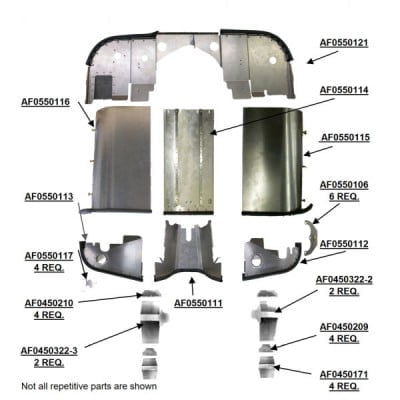 CESSNA 170 ENGINE BAFFLE COMPONENTS - Image 2