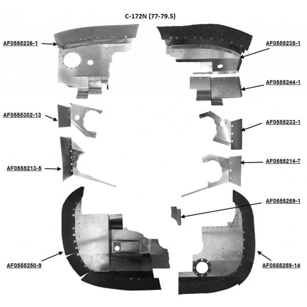 CESSNA 172N (1977-1979.5) ENGINE BAFFLE KITS - Aerosistemas Mexico