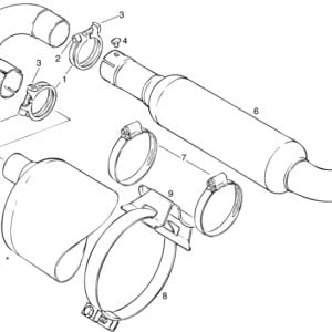 ROTAX 503 | 582 UL 99/17 ENGINE AFTER-MUFFLER ASSEMBLY PARTS