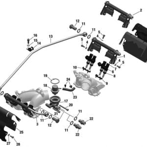 ROTAX 912iS FUEL INJECTOR | FUEL RAIL | PRESSURE REGULATOR | FUEL RAIL COVER