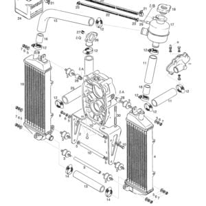 ROTAX 582 UL 99/17 ENGINE 2-PIECE RADIATOR SET FOR INVERTED ENGINE INSTALLATION PARTS