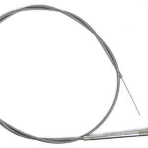 A-1840 T-HANDLE BUTTON LOCK DASH CONTROL - BLACK - SOLID WIRE END