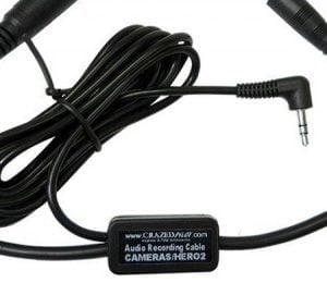 CRAZEDPILOT HELICOPTER AUDIO RECORDING CABLE FOR GOPRO HERO2 & 1/8" MIC CAMERAS