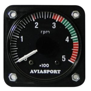AVIASPORT GYRO ROTOR TACHOMETER 0-500RPM - 2 1/4 IN.