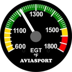 AVIASPORT ROTAX 912 EGT GAUGE FAHRENHEIT - 2 INCH