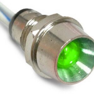 ELECTRONICS INTERNATIONAL AL-1 GREEN CHROME ANNUNCIATOR LIGHT FAA PMA