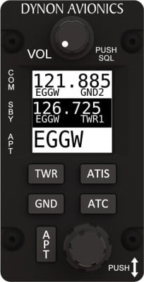 DYNON SKYVIEW VERTICAL VHF COM RADIO SV-COM-X83/V