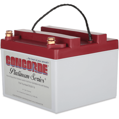 CONCORDE RG24-20 PLATINUM SERIES SEALED LEAD ACID AIRCRAFT BATTERY