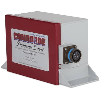 CONCORDE RG-122-2 AIRCRAFT BATTERY FROM CONCORDE BATTERY CORPORATION