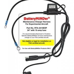 BATTERYMINDER MAINTENANCE CHARGER HARNESS FOR EXPERIMENTAL AIRCRAFT