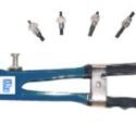 BLUE PNEUMATIC RIVET NUT TOOL WITH MANDRELS BP-738M