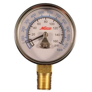 MILTON GAUGE 1/4 NPT 0-160 PSI - BOTTOM MOUNT