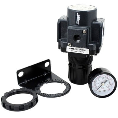 MILTON REGULATOR 3/8 NPT 220 PSI WITH 5-120 PSI GAUGE - Image 2