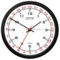 DISPATCH DUAL TIME-SOLID COLOR WALL CLOCK