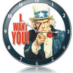 WARBIRD WALL CLOCK UNCLE SAM