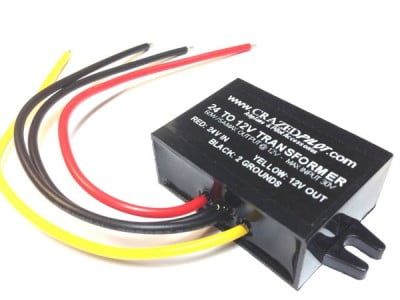CRAZEDPILOT 24V TO 12V CONVERTER / STEP DOWN TRANSFORMER