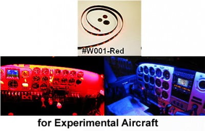 FLEXIBLE LED INSTRUMENT LIGHTS - SINGLE COLOR -12V RED