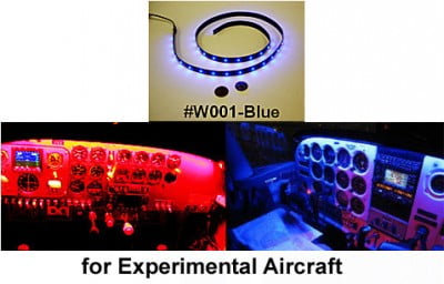 FLEXIBLE LED INSTRUMENT LIGHTS - SINGLE COLOR -12V BLUE