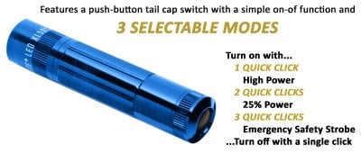 MAGLITE XL50 LED FLASHLIGHT BLUE