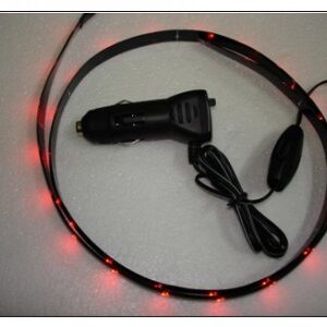 FLEXIBLE RED LED INSTRUMENT LIGHTS - WITH CIGARETTE LIGHTER AND DIMMER