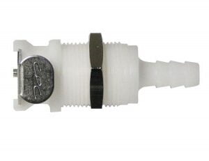 DESCONEXIÓN RÁPIDA DE MONTAJE EN PANEL DE BARB PARA MANGUERA - HEMBRA